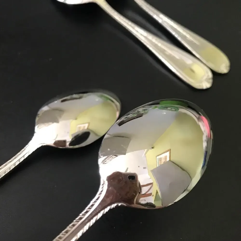 Reed & Barton Domain Teaspoon Lot of 4 Stainless Steel 18/10 Flatware China D